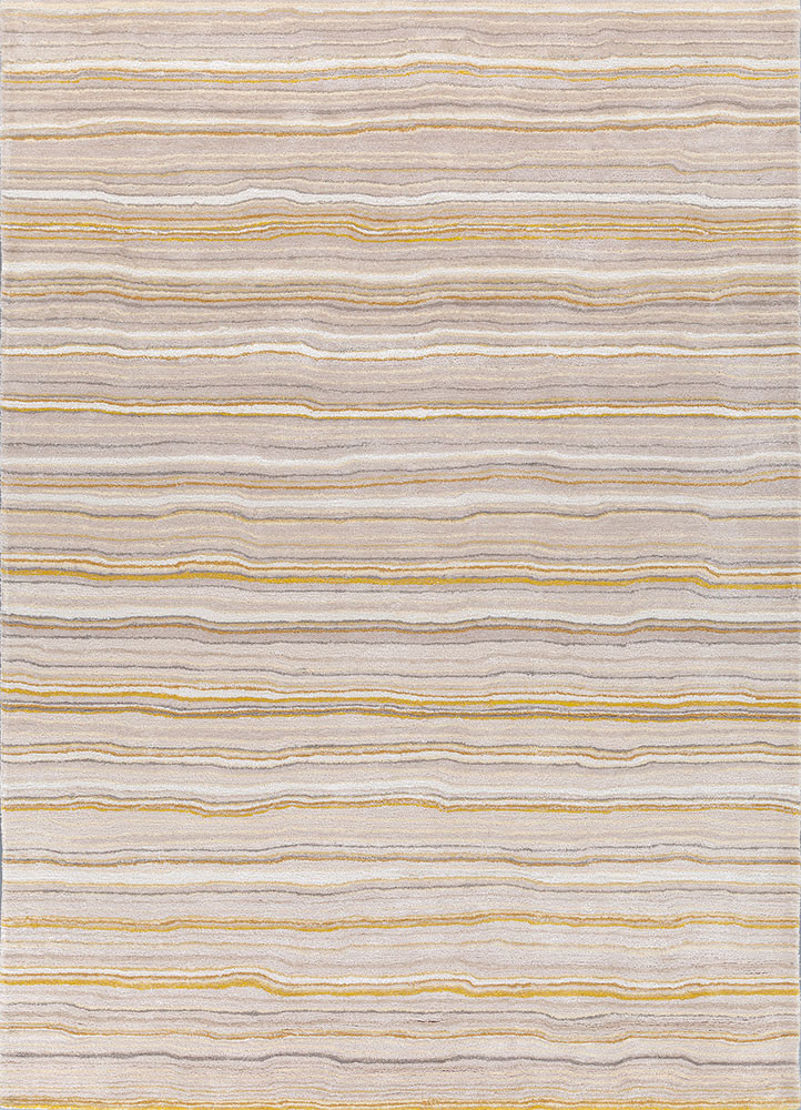 ivory ivory wool and viscose hand tufted Rug