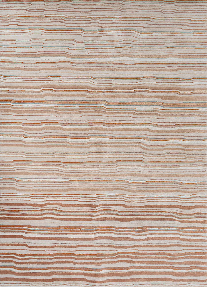 ivory ivory wool and viscose hand tufted Rug