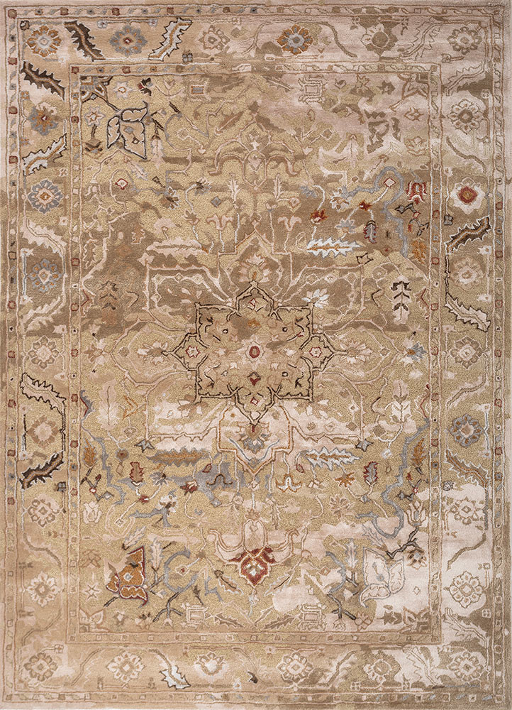 mythos ivory wool and viscose hand tufted Rug - HeadShot mythos ivory wool and viscose hand tufted Rug - HeadShot