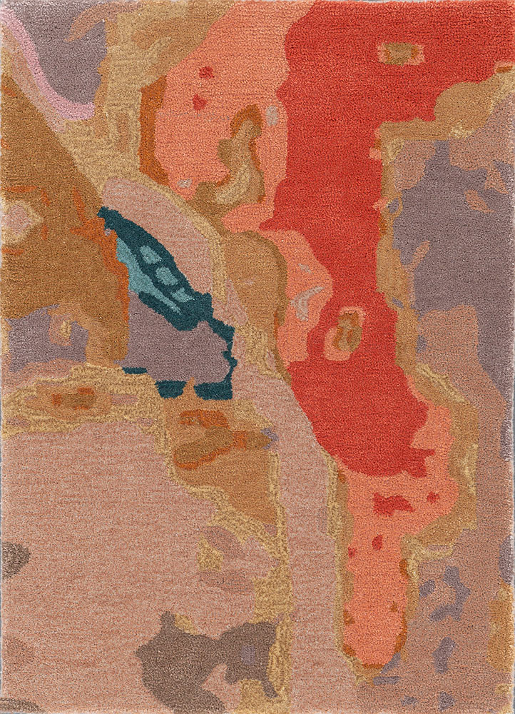 genesis beige and brown wool and viscose hand tufted Rug - HeadShot genesis beige and brown wool and viscose hand tufted Rug - HeadShot