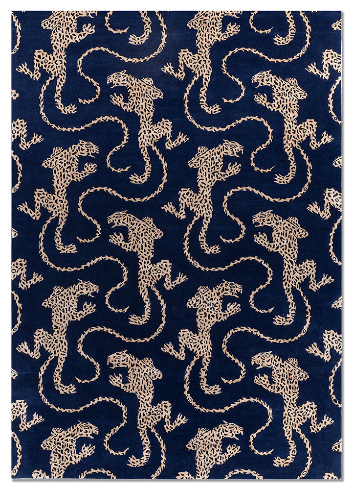 aprezo blue wool and viscose hand tufted Rug - HeadShot aprezo blue wool and viscose hand tufted Rug - HeadShot