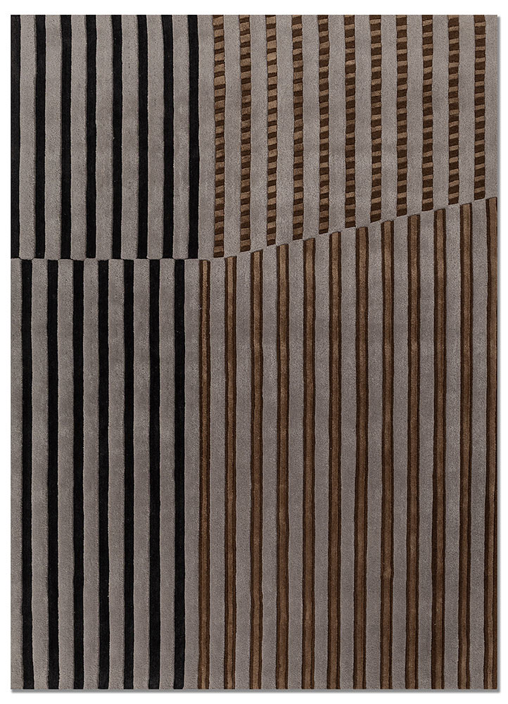 faces grey and black wool and viscose hand tufted Rug - HeadShot faces grey and black wool and viscose hand tufted Rug - HeadShot