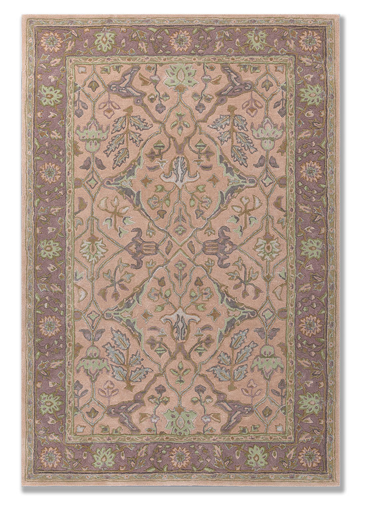 Kasbah Beige and Brown Hand Tufted Wool and Viscose RugsTop1509(Cs01