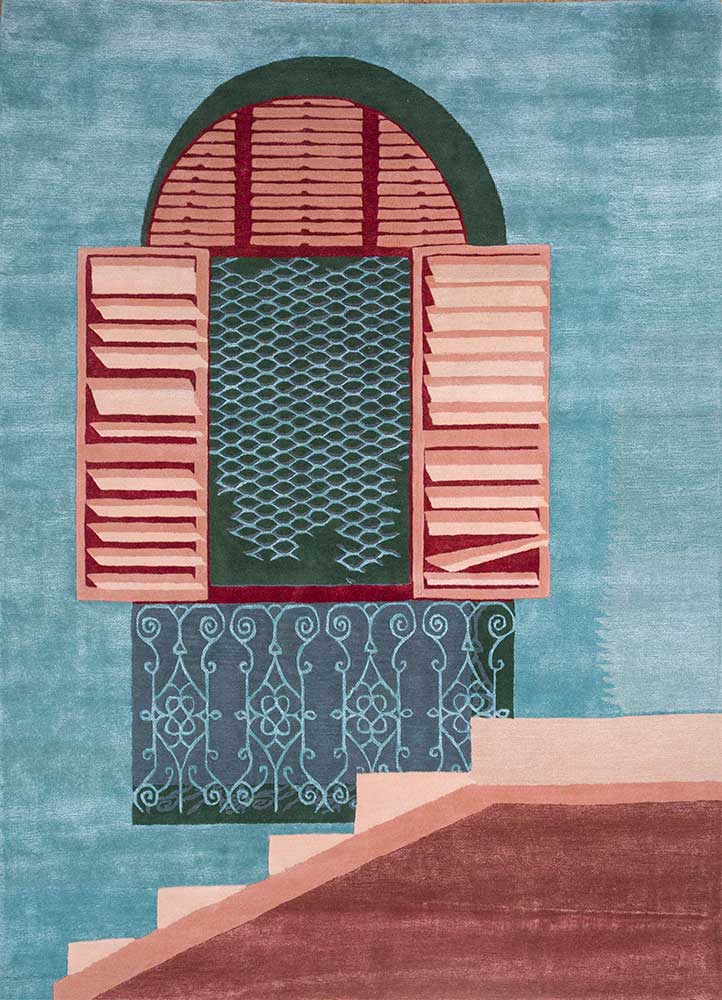 Linear Blue Hand Tufted Wool and Viscose RugsTop162Jaipur Rugs