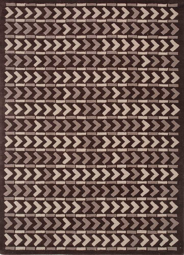 wild wanderlust beige and brown wool hand tufted Rug - HeadShot