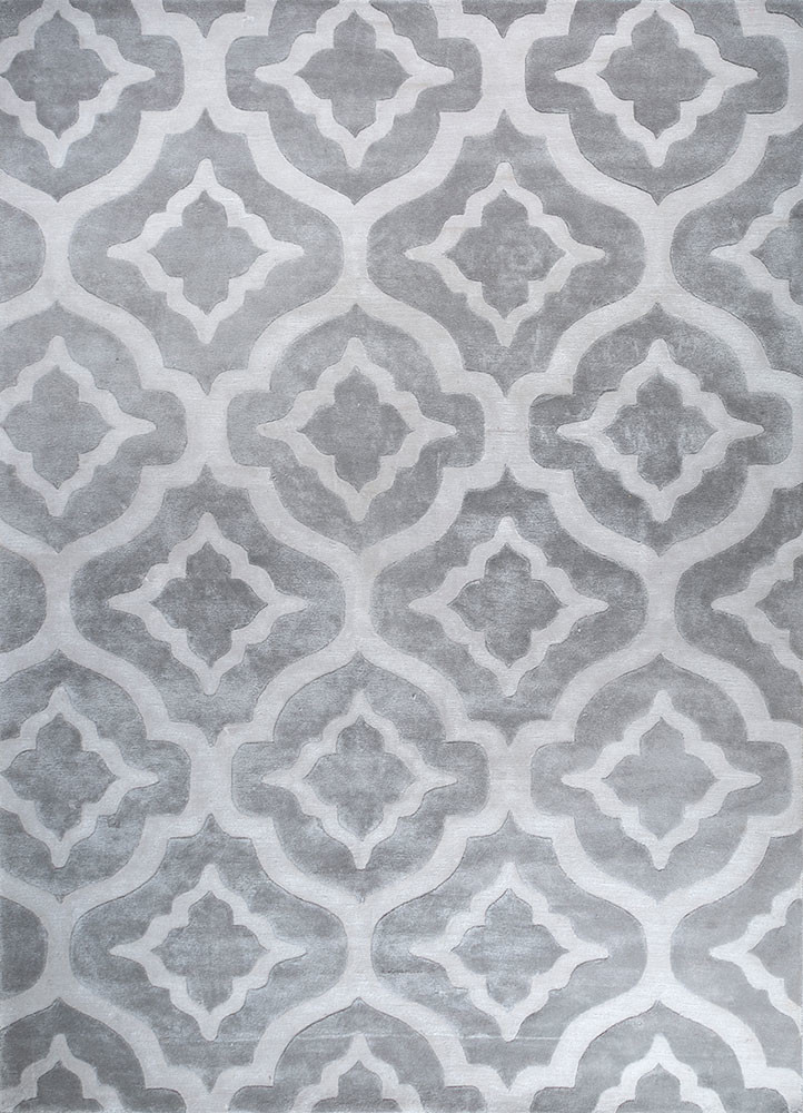 contour grey and black wool and viscose hand tufted Rug - HeadShot contour grey and black wool and viscose hand tufted Rug - HeadShot