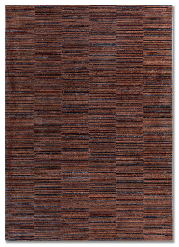 red and orange red and orange wool and viscose hand tufted Rug