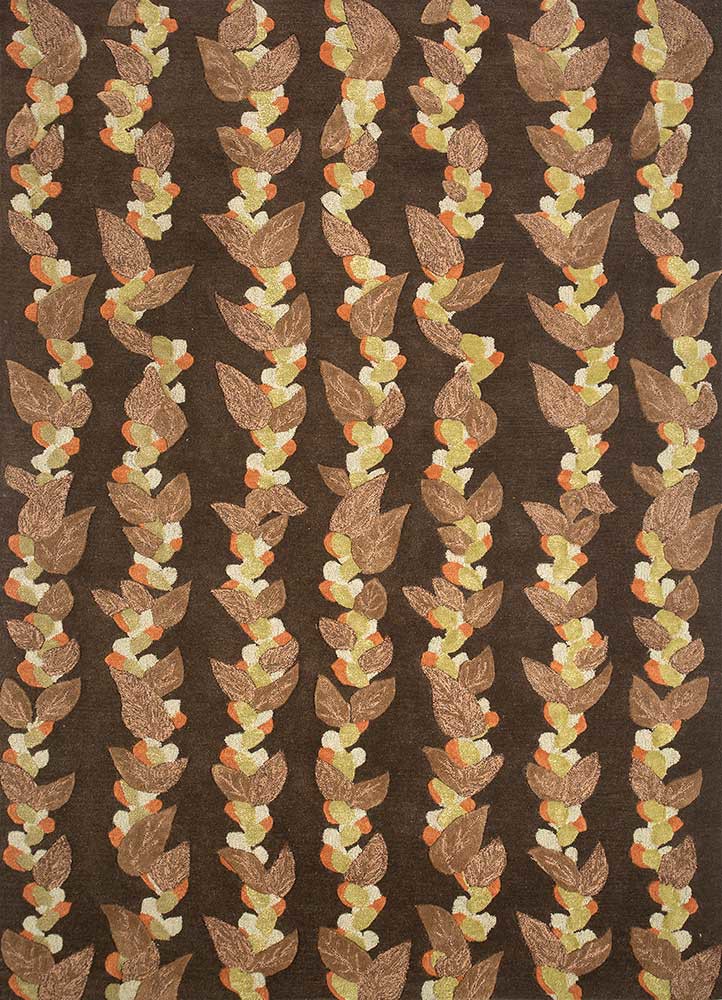 hacienda beige and brown wool and viscose hand tufted Rug - HeadShot hacienda beige and brown wool and viscose hand tufted Rug - HeadShot