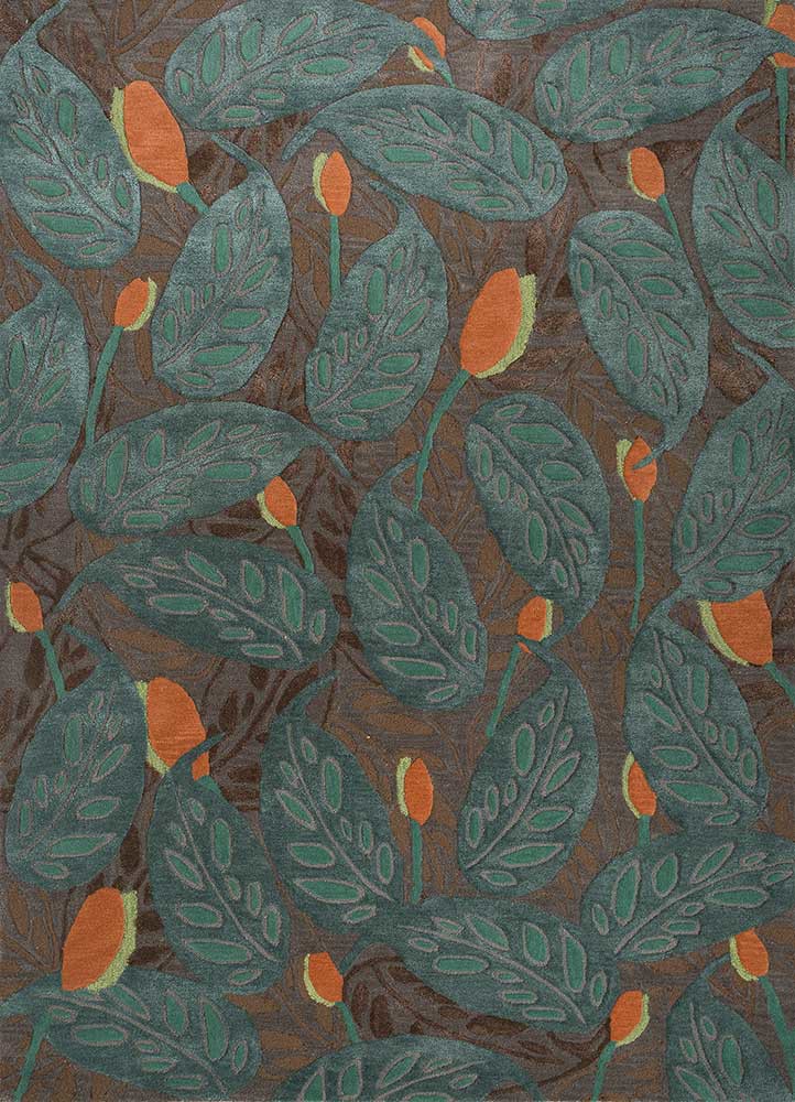 hacienda blue wool and viscose hand tufted Rug - HeadShot hacienda blue wool and viscose hand tufted Rug - HeadShot