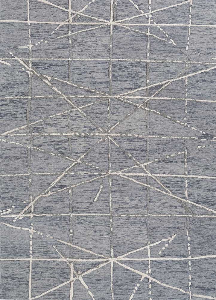 modo grey and black wool and viscose hand tufted Rug - HeadShot modo grey and black wool and viscose hand tufted Rug - HeadShot