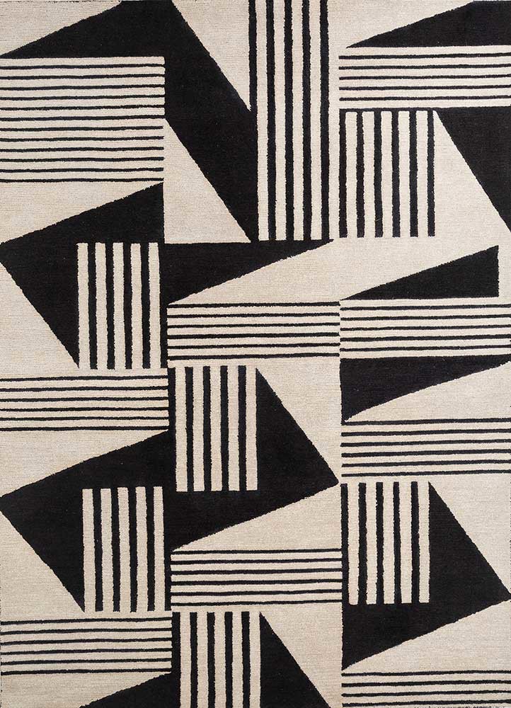pathways grey and black wool and viscose hand tufted Rug - HeadShot pathways grey and black wool and viscose hand tufted Rug - HeadShot