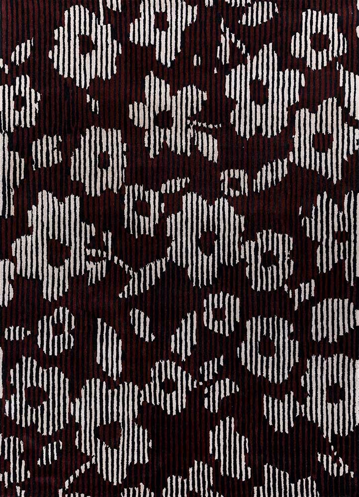 hacienda grey and black wool and viscose hand tufted Rug - HeadShot