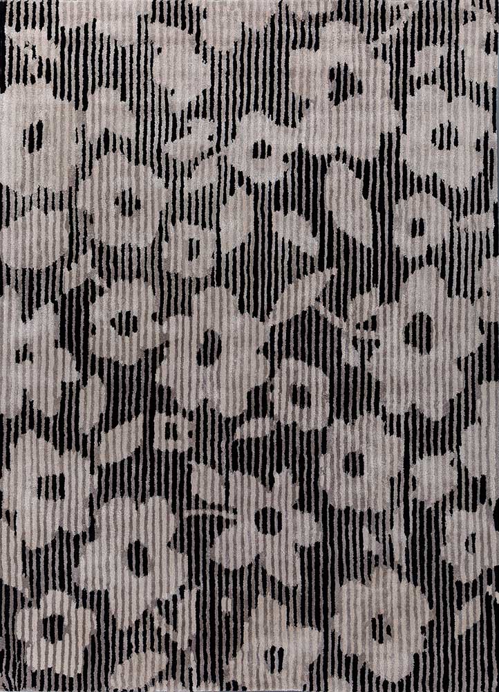 hacienda grey and black wool and viscose hand tufted Rug - HeadShot hacienda grey and black wool and viscose hand tufted Rug - HeadShot