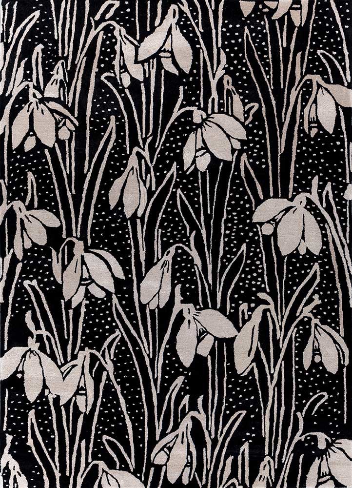 hacienda grey and black wool and viscose hand tufted Rug - HeadShot hacienda grey and black wool and viscose hand tufted Rug - HeadShot