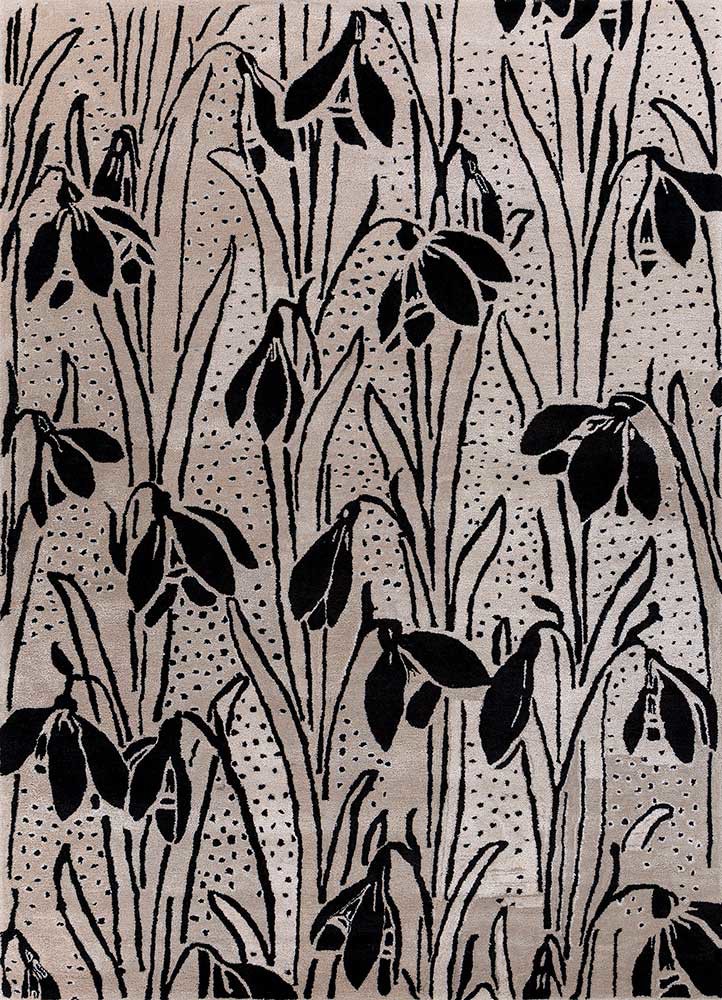 ivory ivory wool and viscose hand tufted Rug