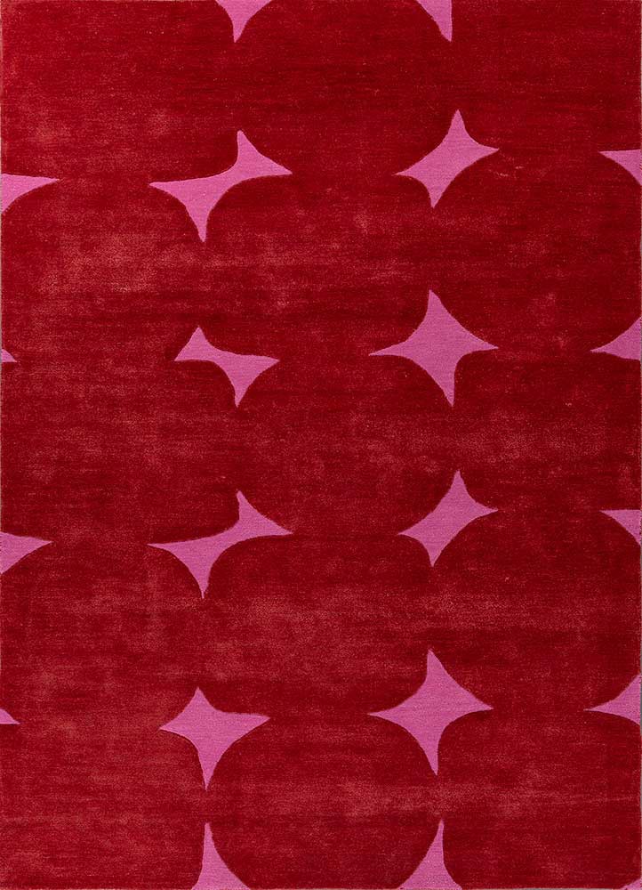 confetti red and orange wool and viscose hand tufted Rug - HeadShot confetti red and orange wool and viscose hand tufted Rug - HeadShot
