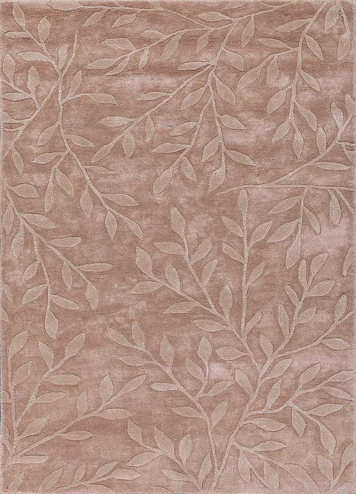 aurelia beige and brown wool and viscose hand tufted Rug - HeadShot