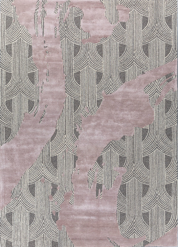 pathways grey and black wool and viscose hand tufted Rug - HeadShot pathways grey and black wool and viscose hand tufted Rug - HeadShot
