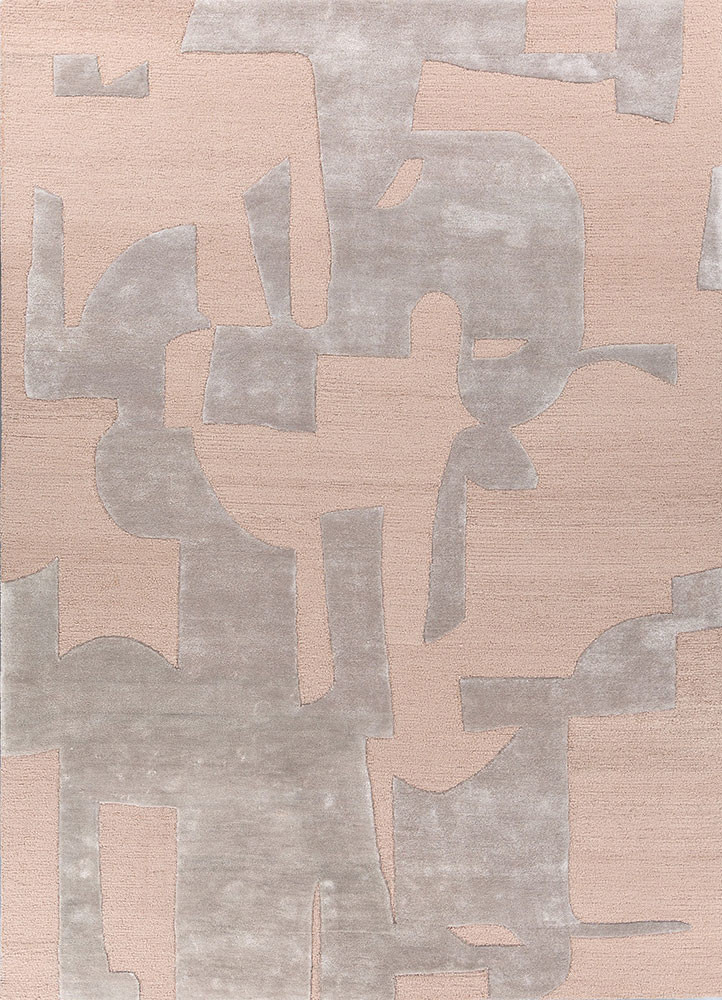 ivory ivory wool and viscose hand tufted Rug