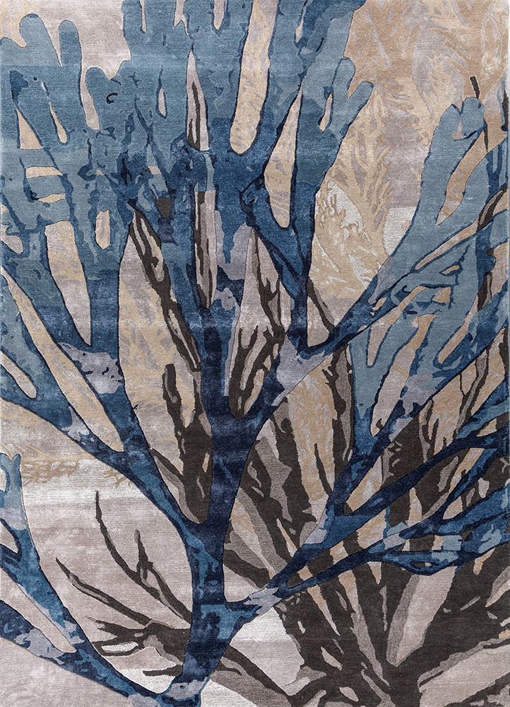 aurelia grey and black wool and viscose hand tufted Rug - HeadShot