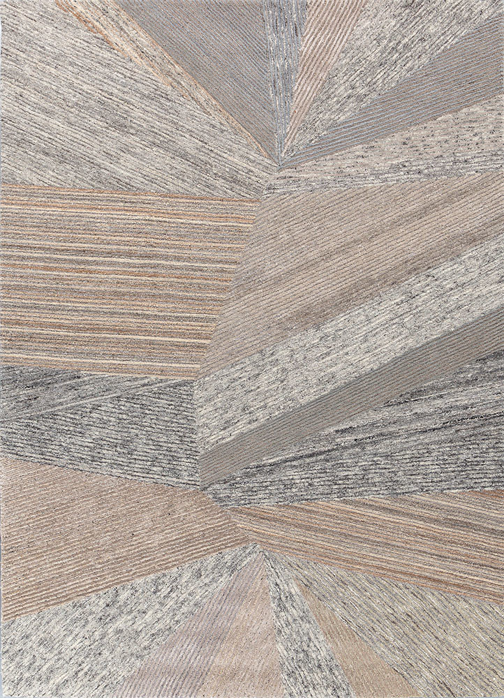 pathways beige and brown wool and viscose hand tufted Rug - HeadShot pathways beige and brown wool and viscose hand tufted Rug - HeadShot