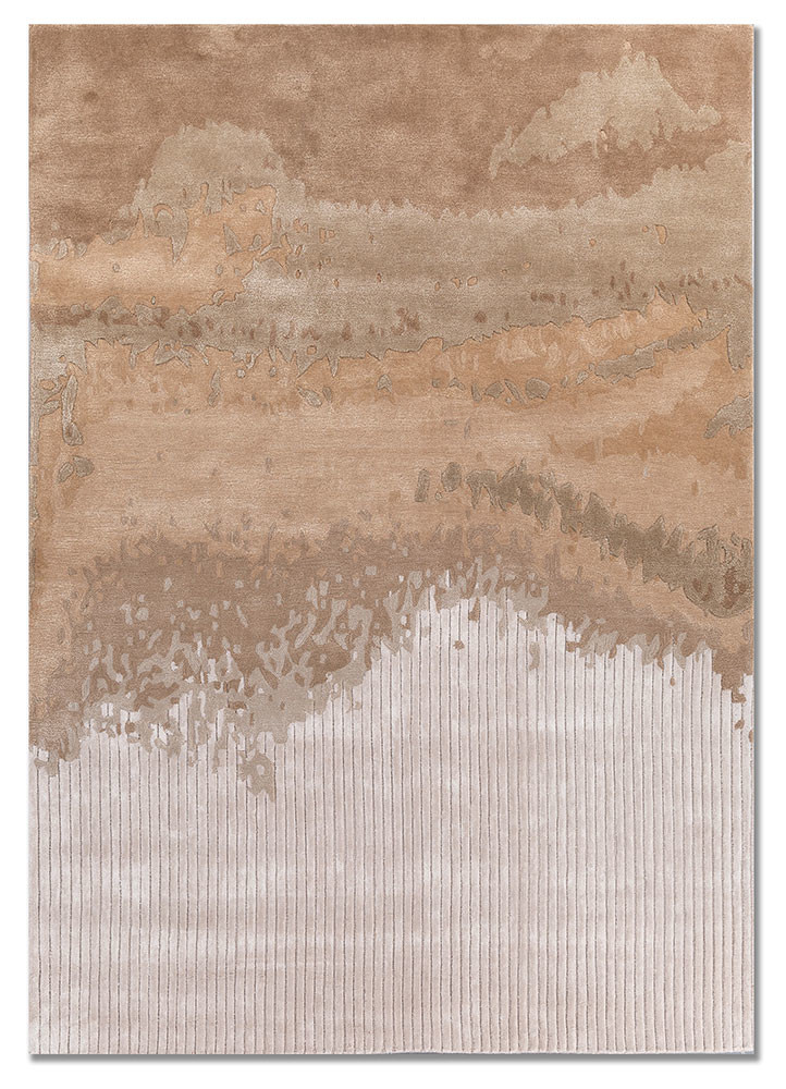 white noise ivory wool and viscose hand tufted Rug - HeadShot white noise ivory wool and viscose hand tufted Rug - HeadShot