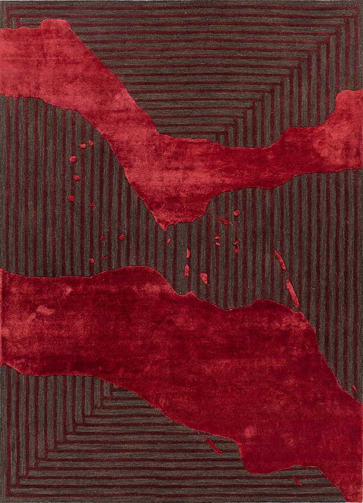 adrift beige and brown wool and viscose hand tufted Rug - HeadShot