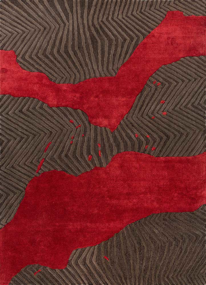 adrift beige and brown wool and viscose hand tufted Rug - HeadShot