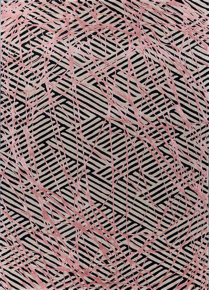 adrift grey and black wool and viscose hand tufted Rug