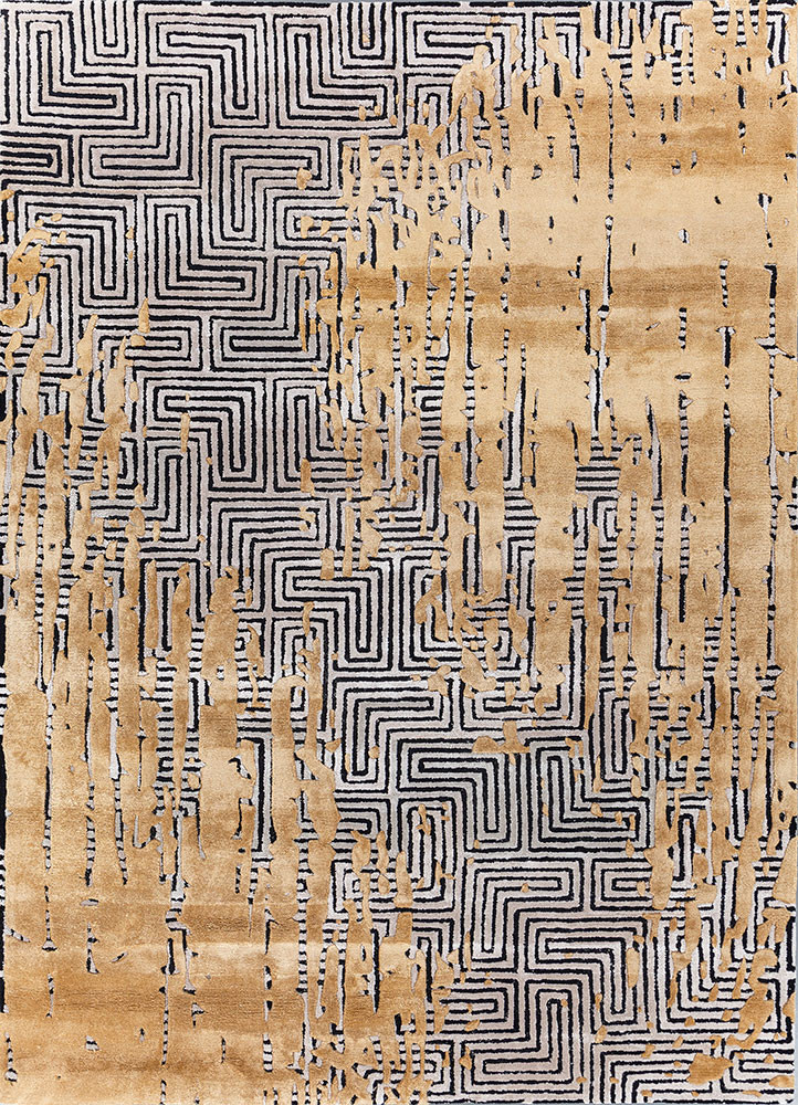 adrift gold wool and viscose hand tufted Rug - HeadShot adrift gold wool and viscose hand tufted Rug - HeadShot
