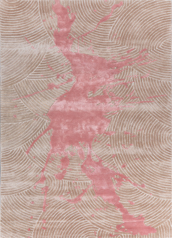 adrift beige and brown wool and viscose hand tufted Rug - HeadShot