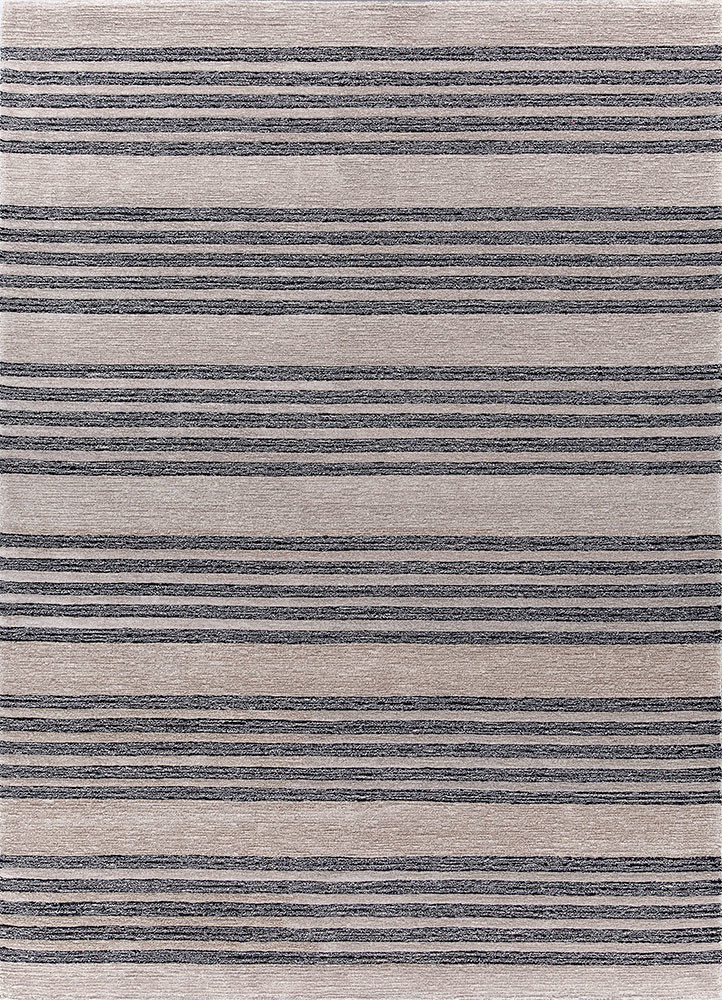 pathways ivory wool and viscose hand tufted Rug - HeadShot