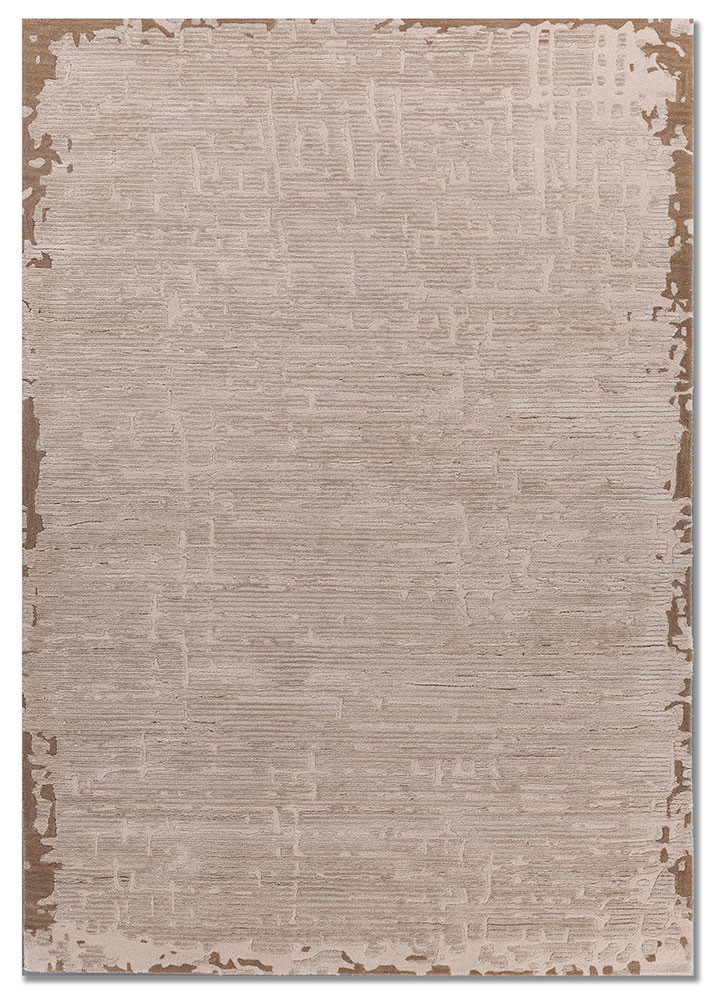 ivory ivory wool and viscose hand tufted Rug