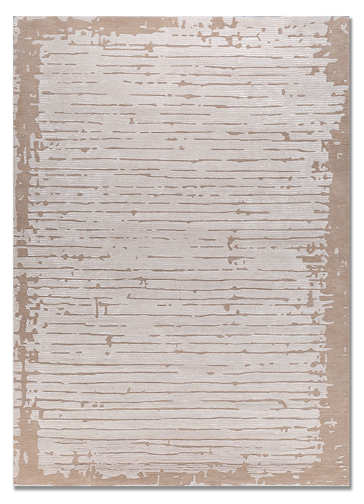 white noise ivory wool and viscose hand tufted Rug - HeadShot white noise ivory wool and viscose hand tufted Rug - HeadShot