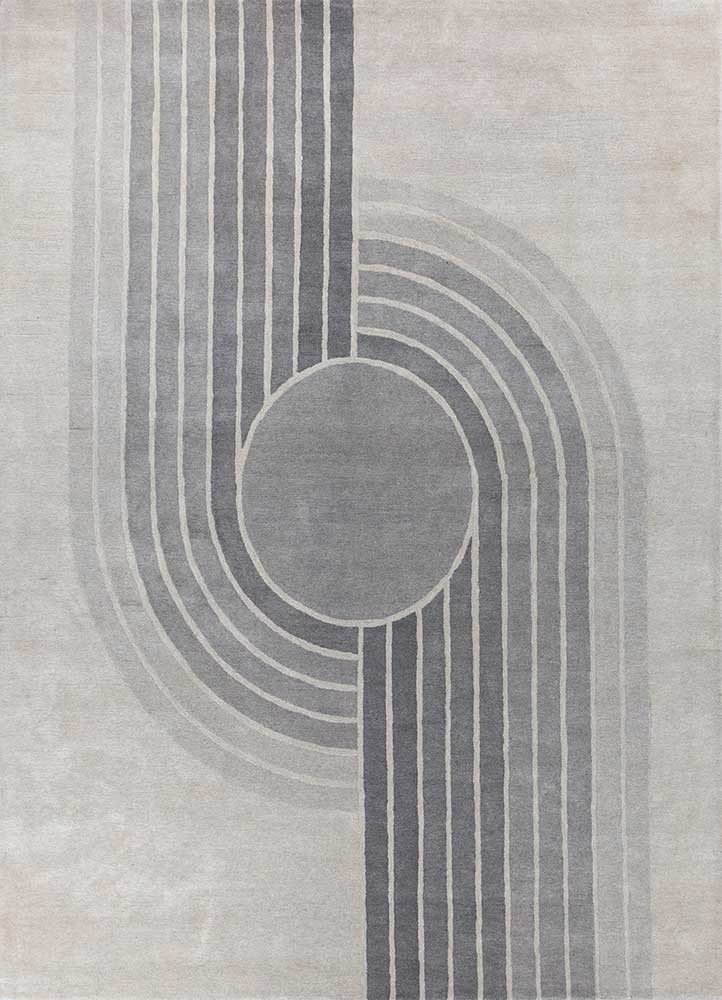 Chroma Grey and Black Hand Tufted Wool RugsTra1904Jaipur Rugs