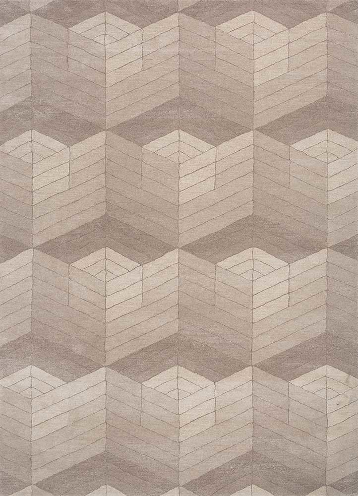 chroma gold wool and viscose hand tufted Rug - HeadShot