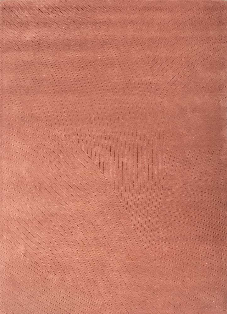 cera red and orange wool hand tufted Rug - HeadShot