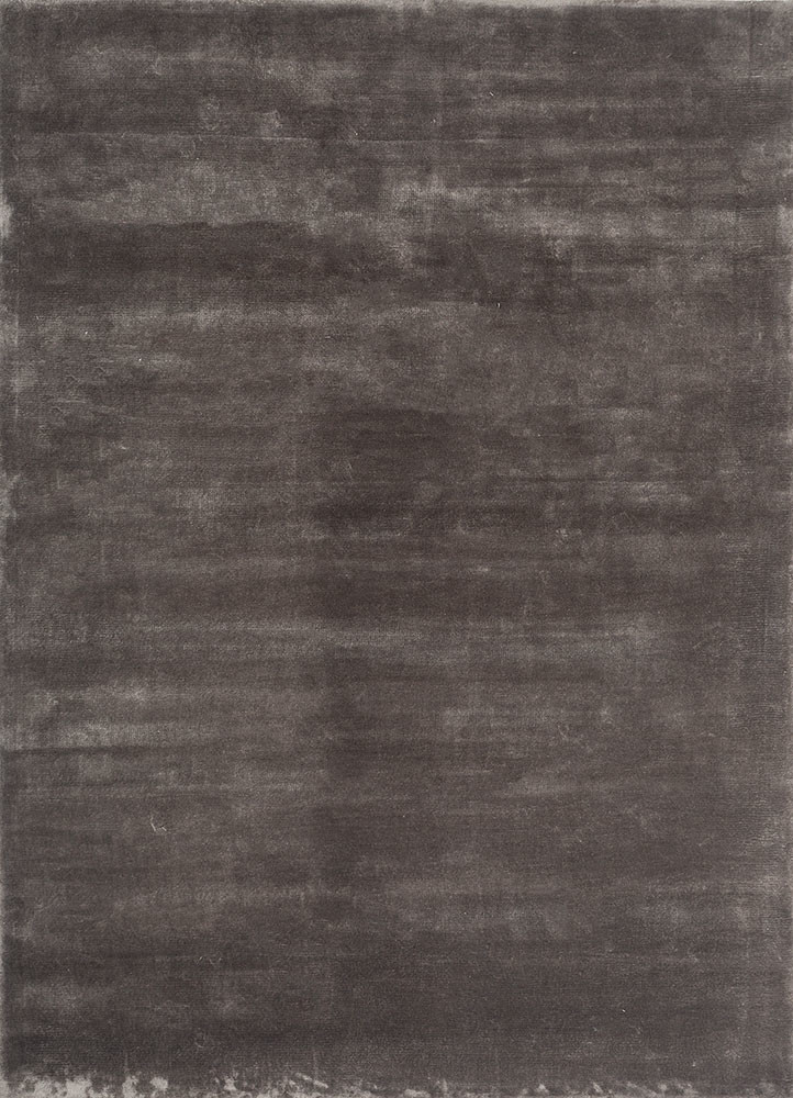 cera grey and black viscose hand tufted Rug - HeadShot