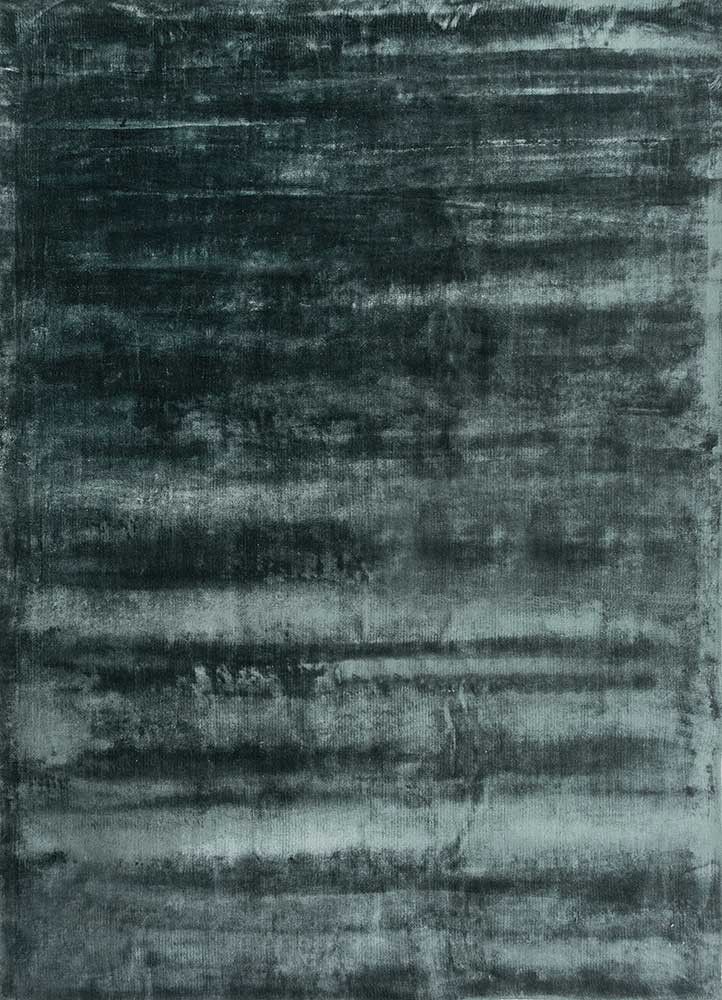 blue blue viscose hand tufted Rug