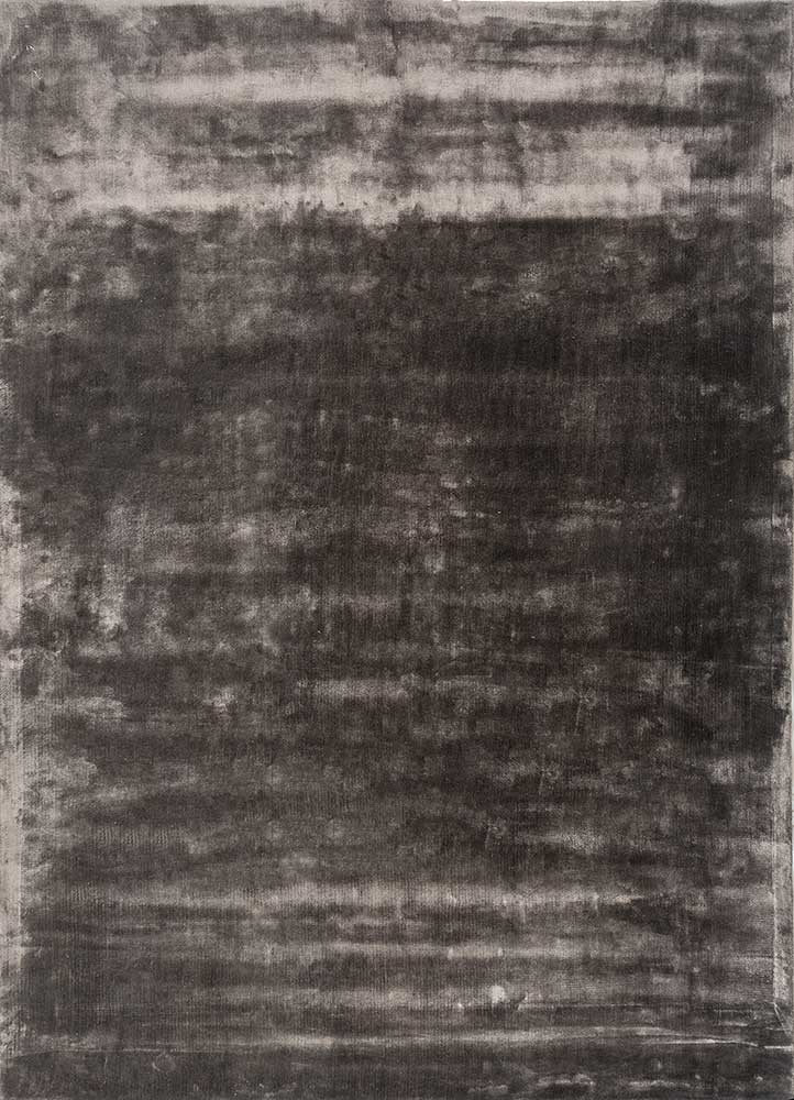 grey and black grey and black viscose hand tufted Rug