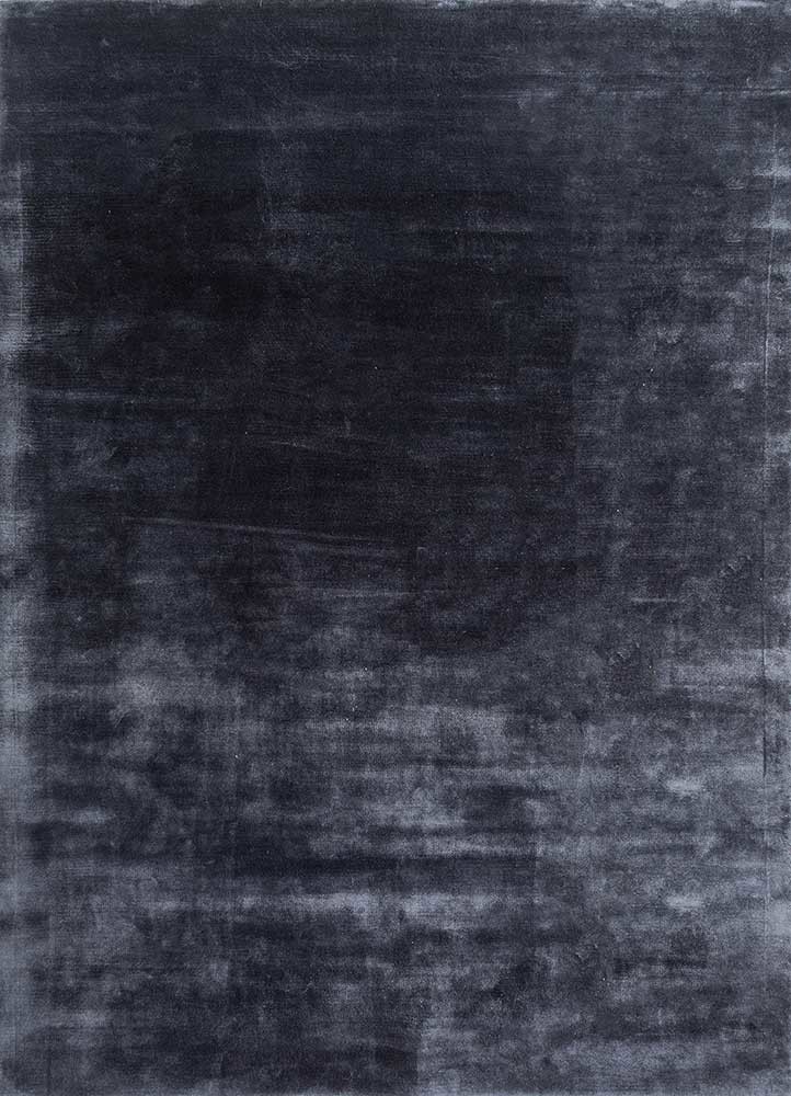  blue viscose hand tufted Rug