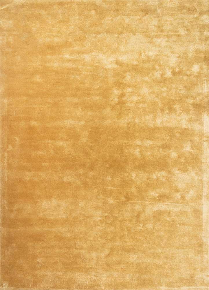 gold gold viscose hand tufted Rug
