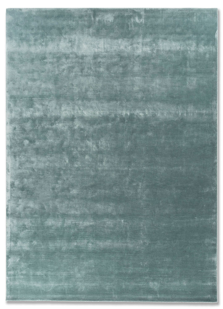 cera blue viscose hand tufted Rug