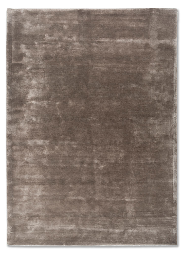 cera grey and black viscose hand tufted Rug