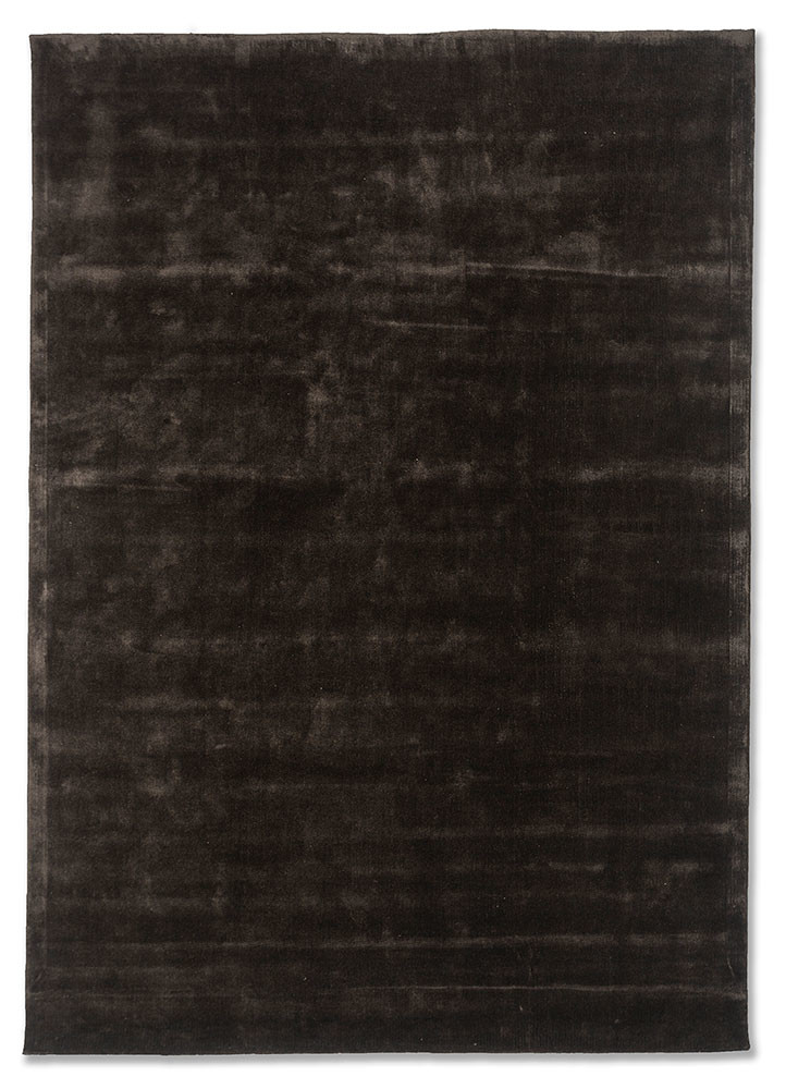cera grey and black viscose hand tufted Rug