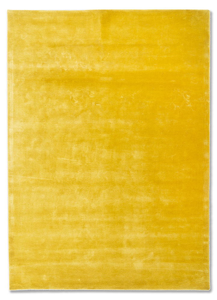 gold gold viscose hand tufted Rug
