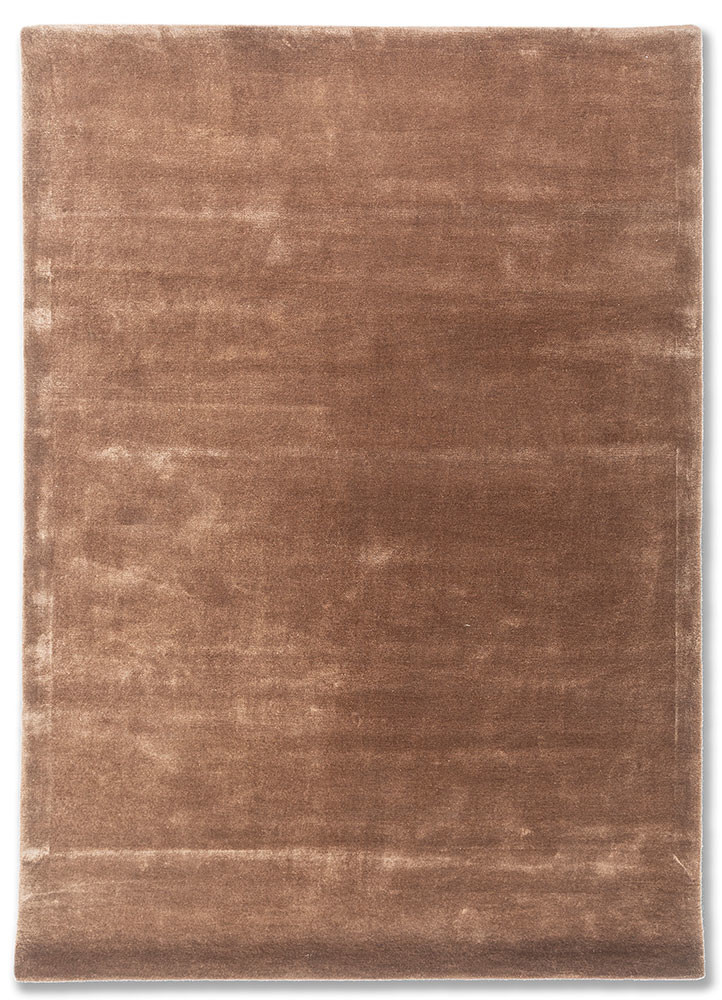 cera beige and brown viscose hand tufted Rug