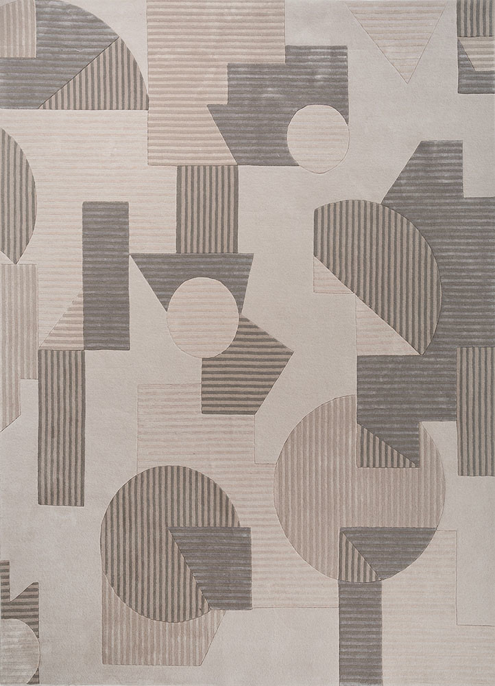 pathways grey and black wool and viscose hand tufted Rug - HeadShot pathways grey and black wool and viscose hand tufted Rug - HeadShot