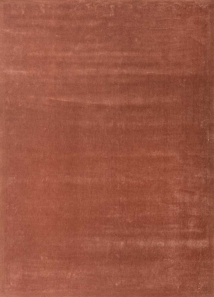  red and orange wool and viscose hand tufted Rug