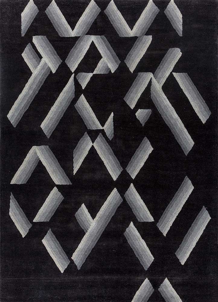 chroma blue wool hand tufted Rug - HeadShot